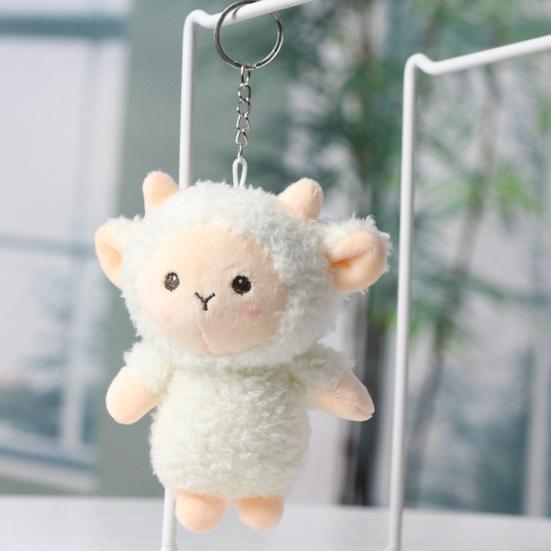 Vivid Sheep Pendant Soft Smooth Surface Cartoon Squint Sheep Plush Pendant for Ornament