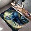 Whimsical elephant in nature carpet Yoga living room room decor children's crawling mat doormat area rug games mat