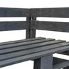 Banc d'angle de jardin en bois gris - vidaXL - Palette - Pour adultes