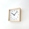 KATOMOKU square clock Maple wall clock with continuous second radio H. km-37HM hand, approx. 25.7cm (SKP clock)