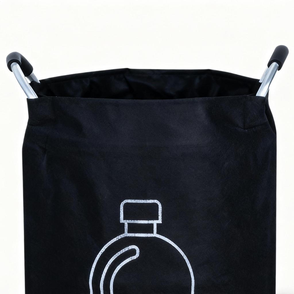 Bottle Storage Bag 82L Recycling Bin With Aluminum Handle Laundry Basket Foldable Trash Can For Bathroom Dorm Kitchen Home