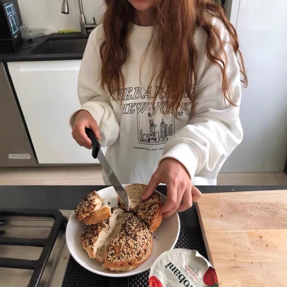 Korean Fashion: Dongdaemun Retro Ins Style Loose Casual Sweatshirt for Women - Autumn/Winter Collection