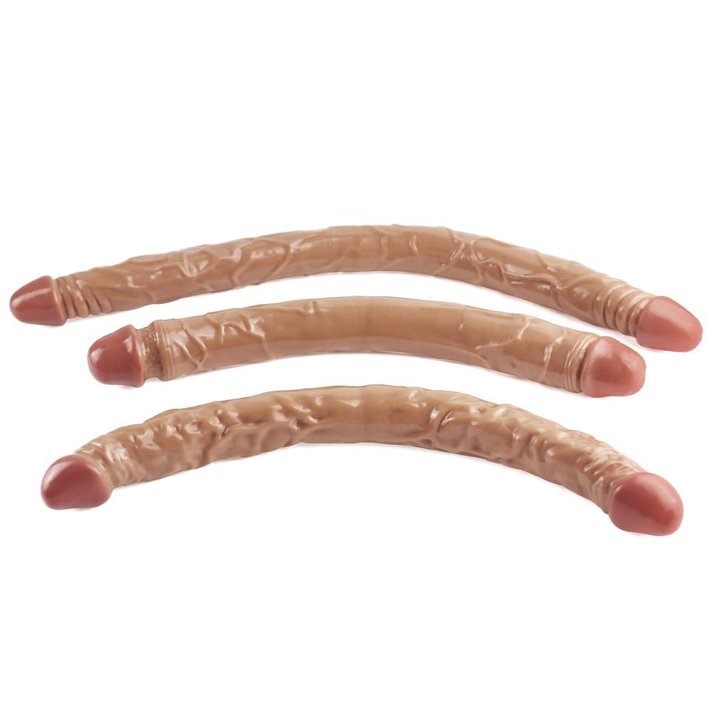Podwójna Głowa Dildo Realistyczny Dłuższy Penis Analny Stymulator Pochwy Zabawki Seksualne