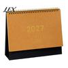 Monthly Organizer for Desk 2027 Calendar, Standing Flip Desktop Minimalist Gold Foil Cover Academic Year Calendar Planner, Thick Paper Note