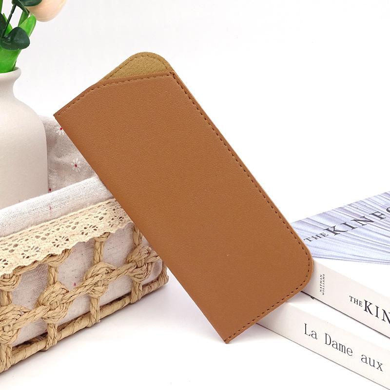 PU Leather Sunglasses Case Glasses Dustproof Storage Bag Portable Glasses Slanted Organizer Bag Eyewear Case Eyewear Accessories