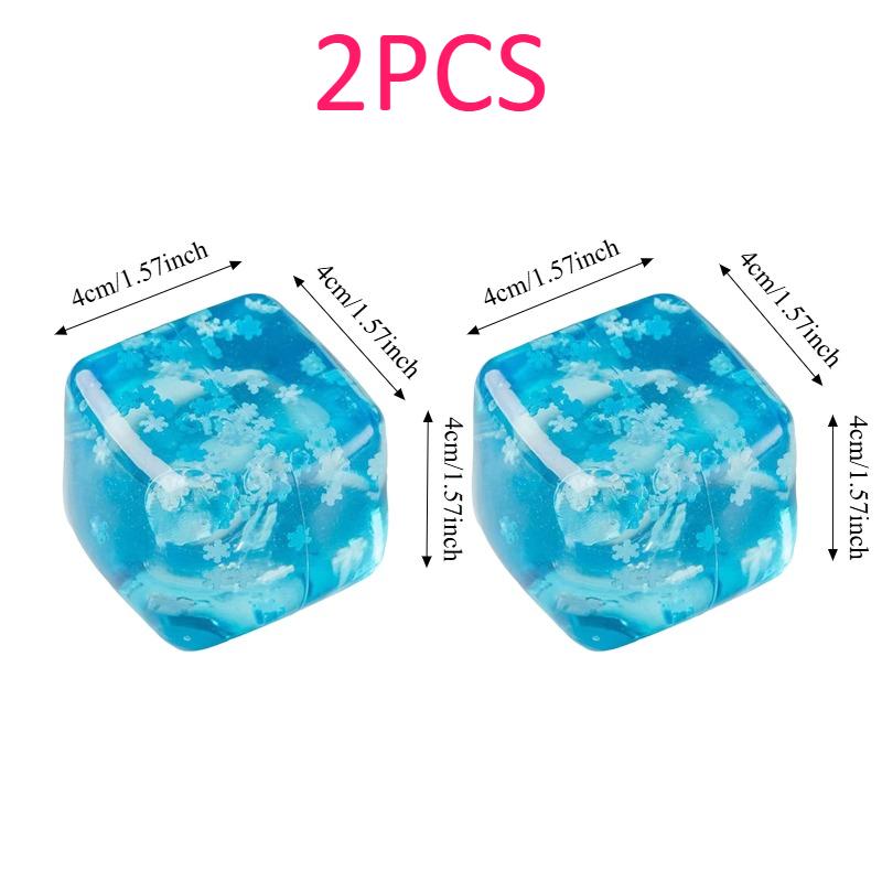 Squishy Snowflake Ice Cubes Slow Rising Sensory Fidget Toy Soft Ice Cubes Stress Relief Squeeze Toy Hand Exercise Calming Tool