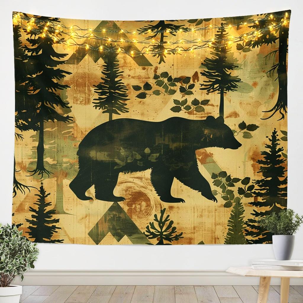 Fire & Ice Phoenix Tapestry, Red Blue Mythical Birds on Black Starry Background, Wall Hanging for Fantasy Aesthetic Decor