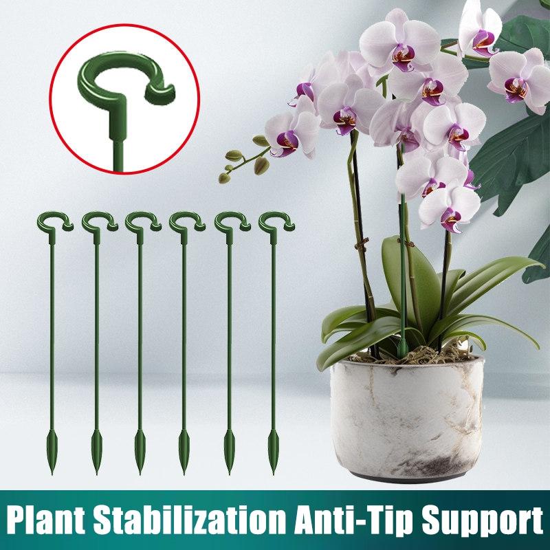 5/10/20Pcs Plant Supports Stand For Butterflies Orchid Flower Rose Stem Grow Holder Cilp Fixing Pole Garden Plant Stake Durable