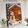 Frameless Pearl Bead Art Kit Charming Snowman DIY Shiny Canvas Painting Creative Gift for Craft Lovers Home Wall Decor