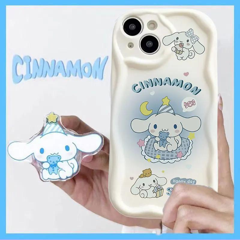 Cartoon Kuromi Cinnamoroll Bracket Case For Xiaomi Redmi Note 15 Pro 5G 15C 15 14C Note 14 13 12 Pro Plus A7 Pro 5G Phone Casing