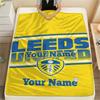 1 Stück Leeds Wappen Individuelles Namensmuster Gemusterte Flanelldecke Geeignet für Alle Jahreszeiten Für Heimdekoration Wärme Und Komfort Geschenke Feiertagsgeschenk