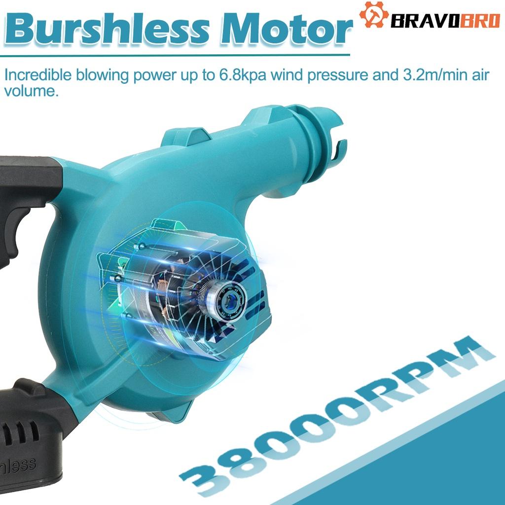 21V 2 In 1 Brushless Cordless Blower Vacuum Clean Air Blower Dust Blowing Dust Computer Collector 3000W For 18V Battery