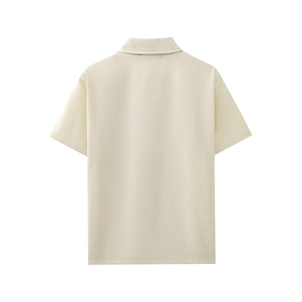 Men's Summer Loose Trend Short Sleeve Shirt Cuban Collar Short Sleeve Shirt