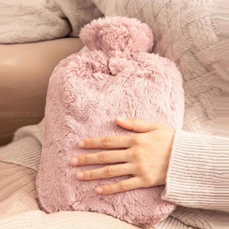 1 Piece of 33.81oz/67.63oz Large Capacity Plush Hot Water Bag: Made of PVC Material, Hand Warmer Very Suitable for Beds