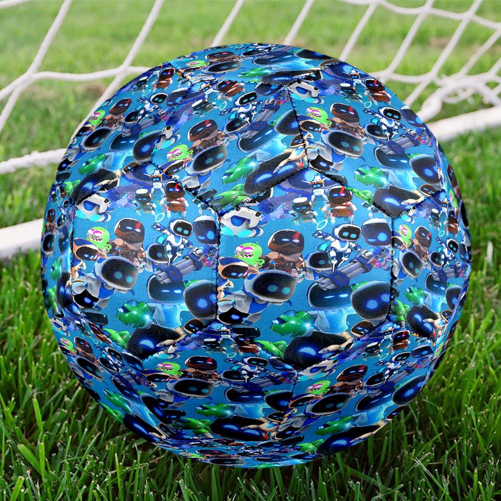 Cosmic Bot Crew Print Size 5 Soccer Ball, Standard Match Football for Sports Game and Team Practice, Ideal Gift for Soccer Fans
