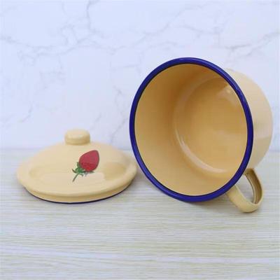 OLOEY Yellow Enamel High-Lid Meal Pot (2-Pack)