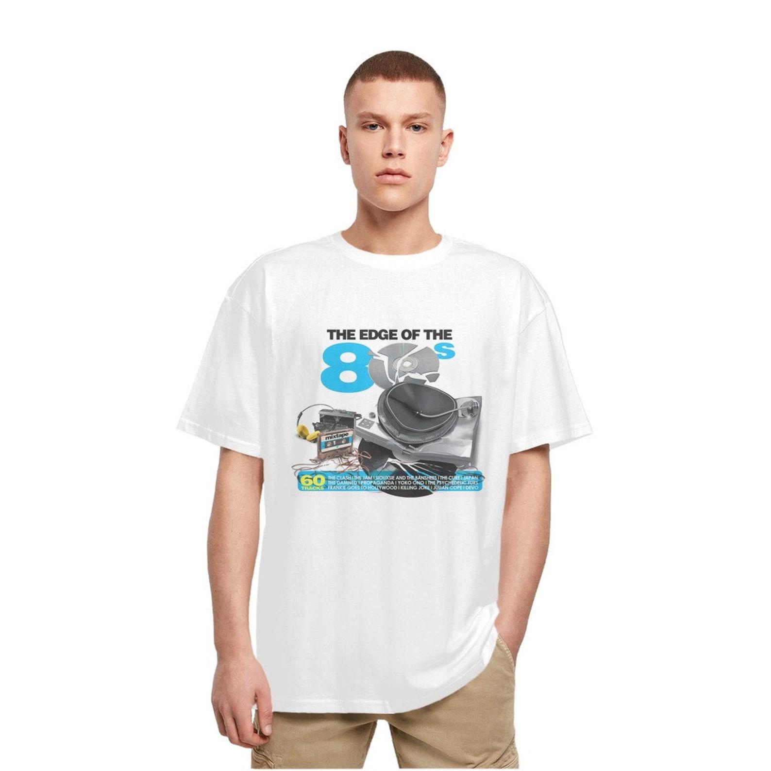 The Edge of the 80s Oversized T-Shirt - Retro Music Graphic S