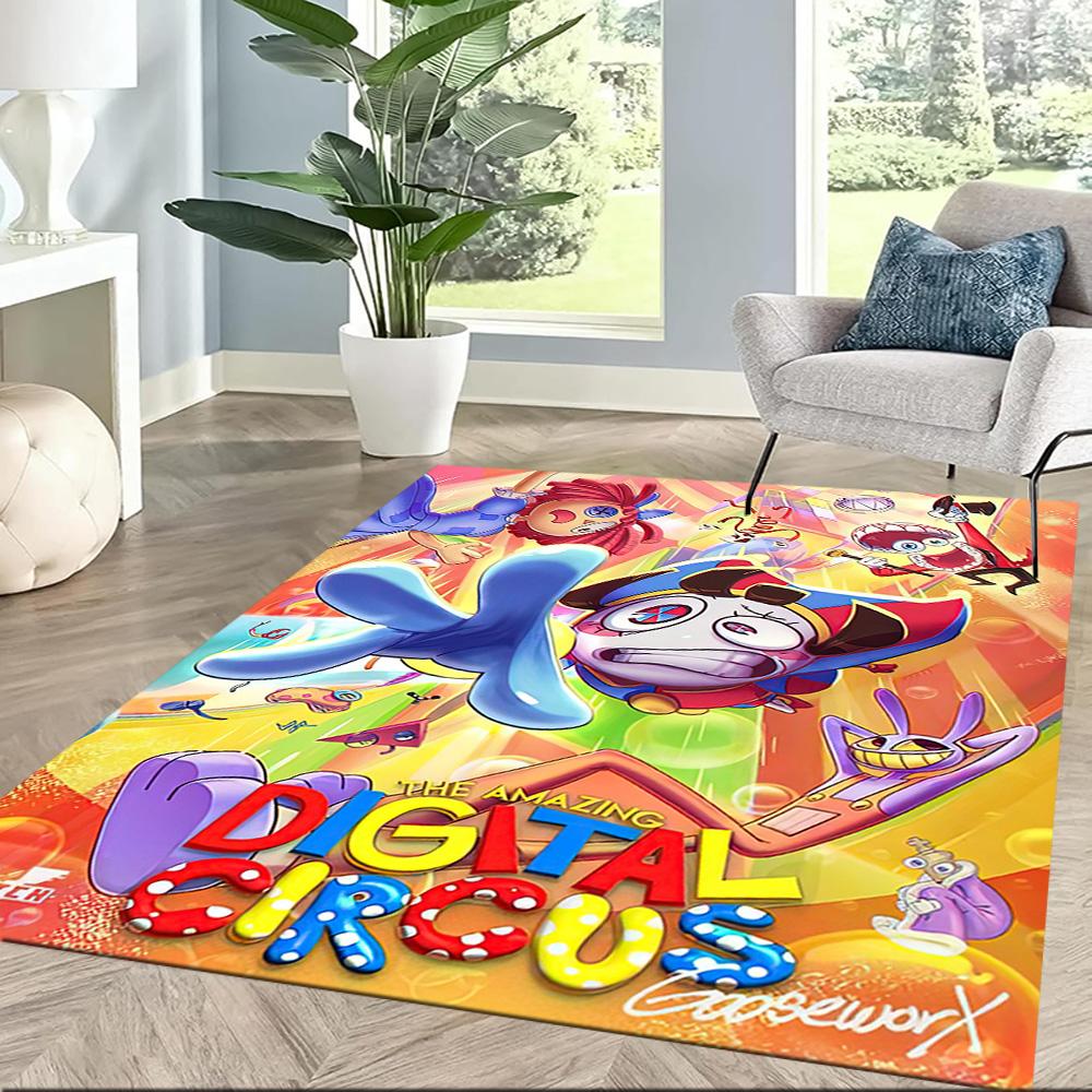 Amazing Digital Circus Square Rugs Are a Great Choice for Living Rooms, Bedrooms, Home Décor, and As Gifts.