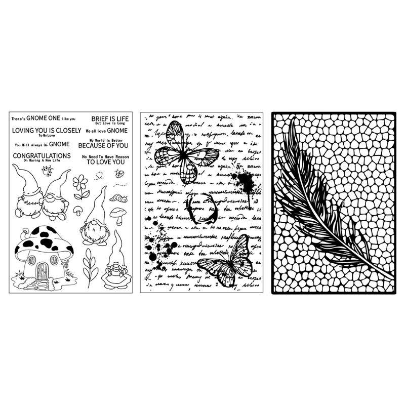 Buy Christmas Elf Feather Butterfly Silicone Clear Seal Stamp DIY ...