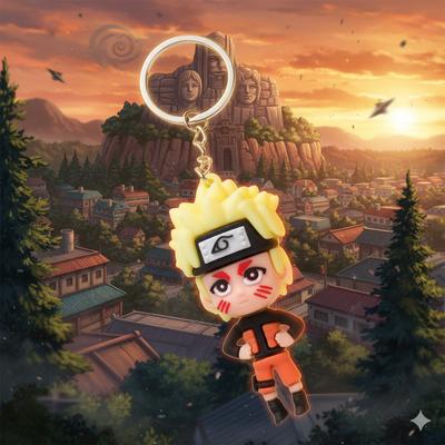 Keychain Naruto Uzumaki Anime Manga for Backpack Bag 7 Cm