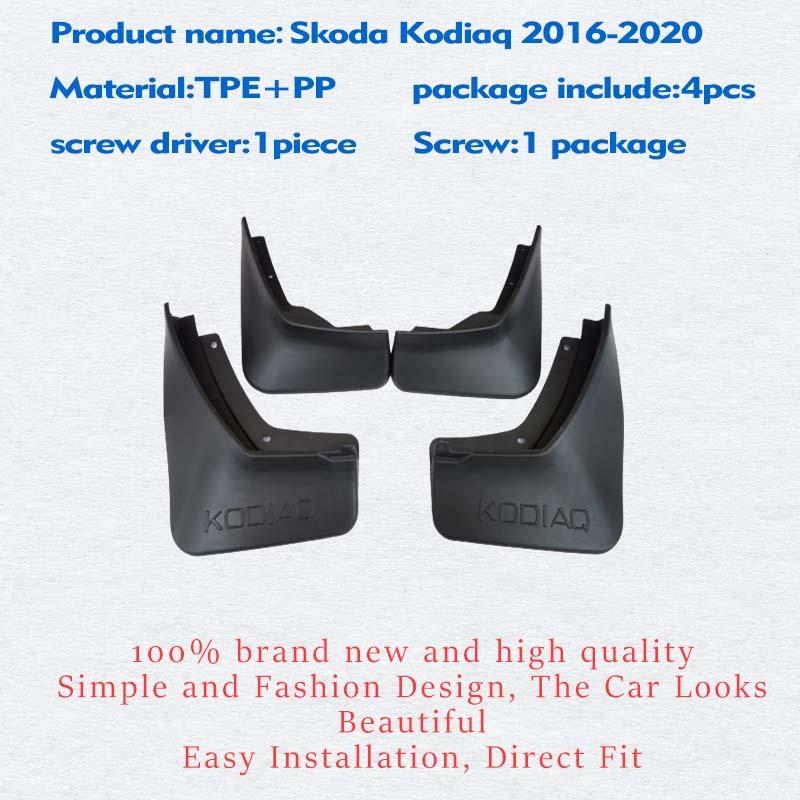 Car Mudflaps FOR Skoda Kodiaq Mudguards Fender Mud Flap Guard Splash Mudguard Fenders Car Accessories Auto Styline Front Rear