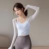 Yoga Clothes Women's Tops 1011 Spring Pilates Training Blouse Fitness Long-sleeved Sports Two-piece Set High Elastic Quick Drying