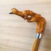 Wooden fox Head Walking stick Stylish and Durable Wooden Cane