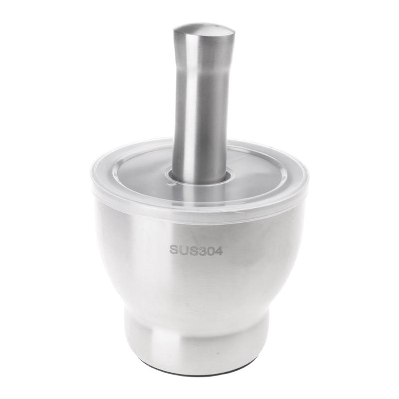 Effektiv mortel och stöt set Matkvarn Pillerkross Kryddkvarn 304 Rostfritt stålmaterial för kök