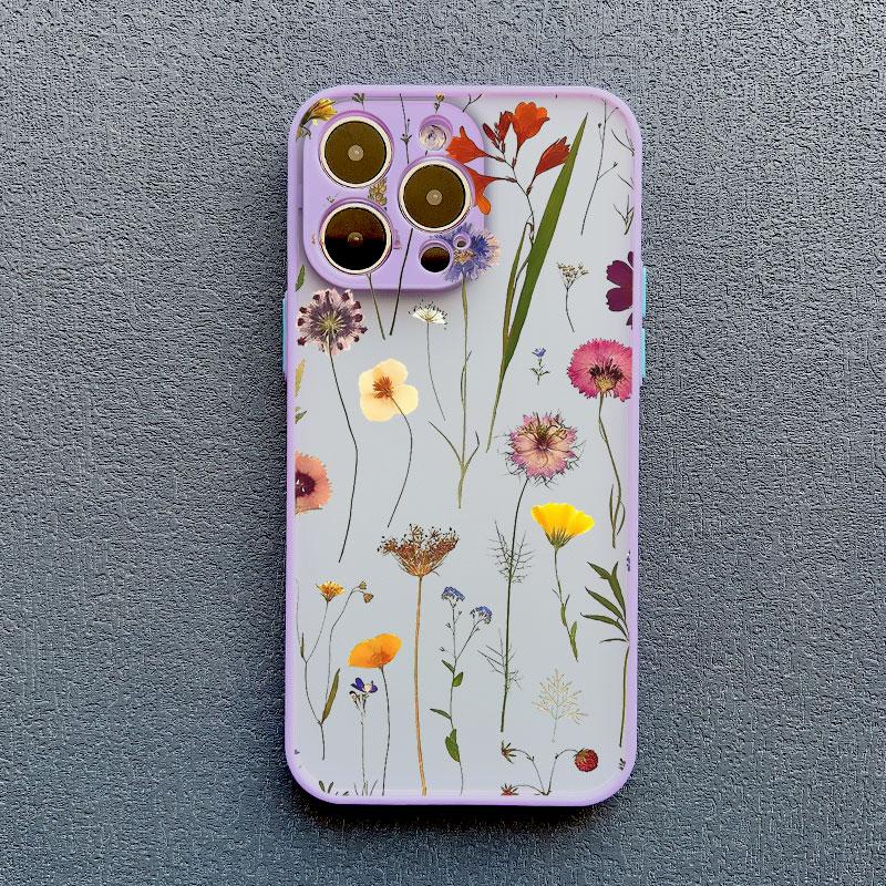

Luxury ins Flower Floret Phone Case For iPhone 16 15 14 13 Pro Max Mini XR XS X 15 14 7 8 Plus 12 11 Pro Max Shockproof Covers iphone 13Pro