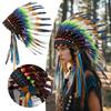 Indian Style Feather Headdress Unique Cultural Accessory Themed Headpiece For Music Festivals Costume Parties