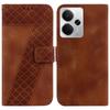 For Realme 14 5G Stand Case 7-Shaped Pattern Imprint Leather Phone Cover