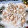 3-8cm 50pcs Christmas Ball Ornaments Star Shaped Tree Top Christmas Tree Party Decoration Set Christmas Spheres Pendant