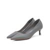 Vendita all'ingrosso di fabbrica Scarpe Nuove Autunnali Pelle Morbida Monocolore Scarpe da Donna Punta Appuntita Nude Tacchi Alti