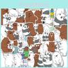 Lebhafte 37 Stück We Bare Bears Wasserdichte Graffiti-Aufkleber für Gepäck und Elektronik