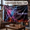 Custom Name Flannel Throw Blanket Manchester City Pattern Warm Home Decoration