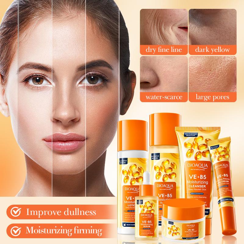 Vitamin EB5 Anti-Falten Anti-Aging 6-teiliges Feuchtigkeitsspendendes Hautpflege-Set Luxuriöses Set Repariert die Hautbarriere Aufhellt die Hautpflege