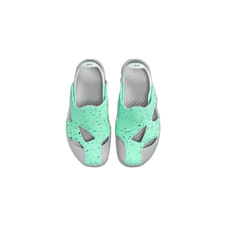 Jordan Flare Jordan Slip Resistant Abrasion Resistant Children's Sandals Gray Green Children Aged 3 7 Years Old CI7849-302