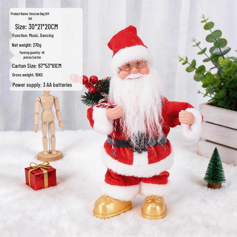 Electric Climbing Ladder Santa Claus Toy for Kids' Christmas Decoration