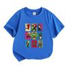Kids Boys Girls 100% Cotton Crew Neck Short Sleeve T-Shirt Cute Superhero Chibi Group Print Casual Soft Breathable Tee for Daily Wear Summer Tops for
