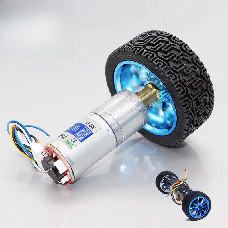 Il motore a corrente continua con riduttore e encoder JGA25-370 può misurare la velocità e tracciare il robot sterzante per bilanciare l'auto