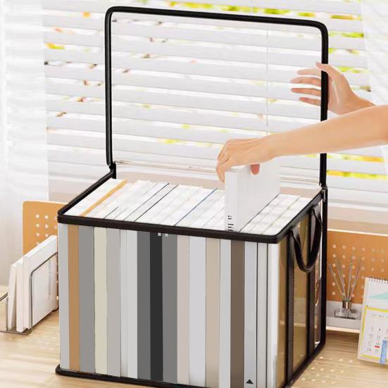 Kleider Aufbewahrungstasche Transparent Große Kapazität Buch Organizer mit Reißverschluss Und Griff Design