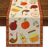 Rosh Hashanah Shofar Horn Pomegranate Linen Table Runner Jewish Holiday Decor Reusable Jewish New Year Shana Tova Decorations