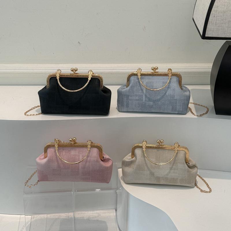 Fashion Chain Bag Women's Summer New Fashion Simple Shoulder Shell Bag Casual Plaid Messenger Bag Bag