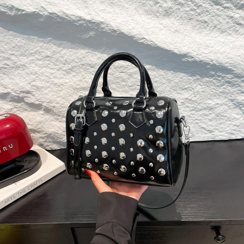 Torba damska w stylu wiatru, z nitami, nowa, spersonalizowana, wszechstronna, na ramię, torba