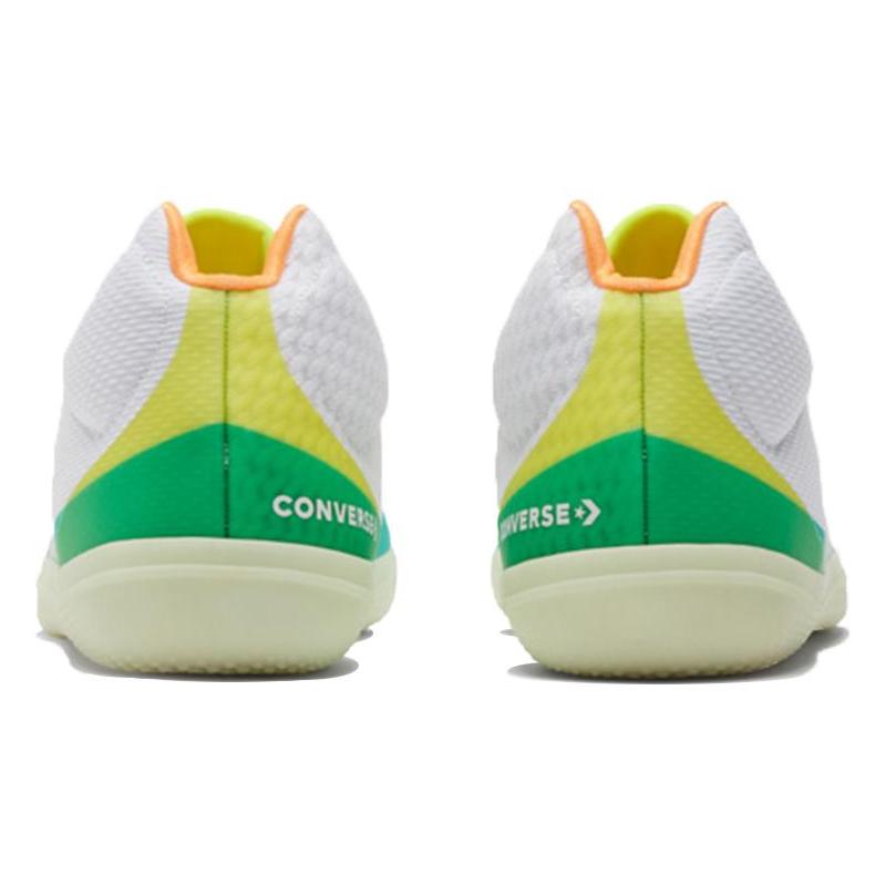 Converse All Star BB Evo Practical Sports Mesh Fabric Non-Slip Abrasion Resistant Lightweight Mid-Top Basketball Shoes Unisex White