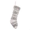 Knit Snowflake Christmas Hanging Socks Christmas Stockings Candy Gift Bag Christmas Decorations For Home Office Part