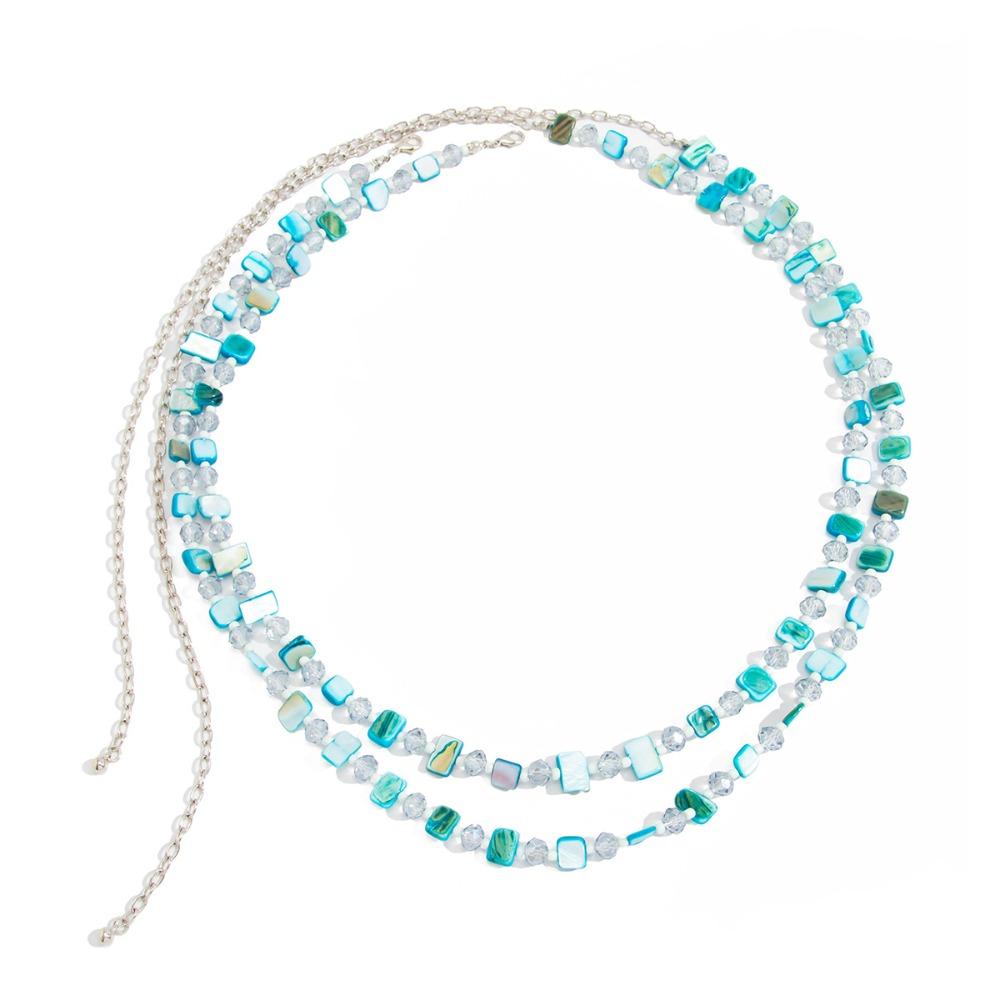 Retro Ethnic Shell Crystal Bead Belt - Multifunctional Design, Women's Sexy, Lightweight and Luxurious, Beach Party Body Jewelry