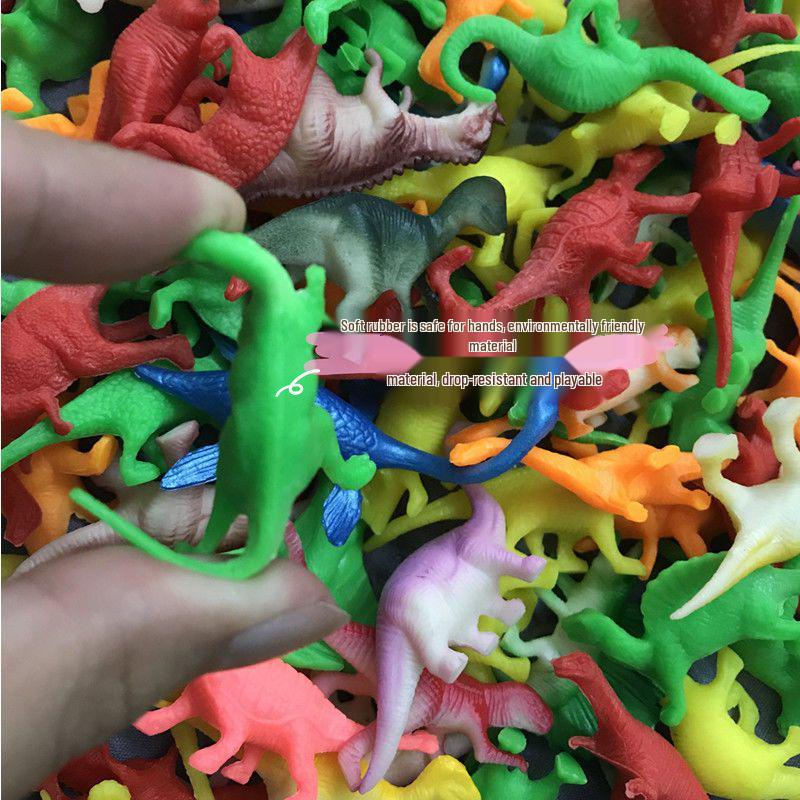 Soft Rubber Dinosaur Toy Set for Kids - Small Dinosaur Models for Boys & Girls