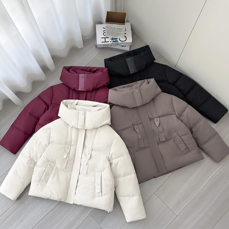 Fashion Winter Jackets Woman Short Parkas Hooded Loose Thick Warm Outerwears Casual Women's Coats
