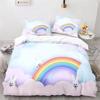 Copripiumino Animali Cartoni Animati Simpatico Set Letto Coniglio Arcobaleno Microfibra Fauna Selvatica Copripiumino Misura Singola Per Bambine Bambini Stanza Kawaii